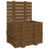 Vidaxl Box de almacenamiento 58x40.5x42 cm de pino sólido marrón marrón