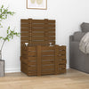 Vidaxl Box de almacenamiento 58x40.5x42 cm de pino sólido marrón marrón
