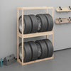 Rack per pneumatici Vidaxl 120x40x180 cm pino solido