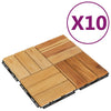 Vidaxl Terrace piastrelle 10 pezzi 30x30 cm in teak solido
