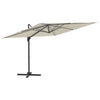 Parasol flotante Vidaxl con poste de aluminio 400x300 cm de arena blanca