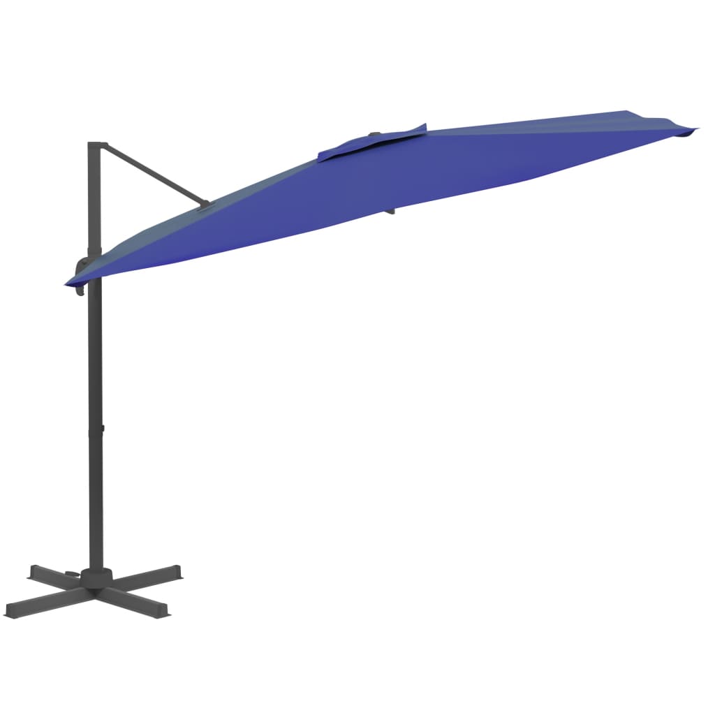 Parasol flotante de Vidaxl con polo de aluminio 400x300 cm azul azul