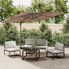 Vidaxl Floating Parasol con illuminazione a LED 400x300 cm Taupe