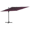 Vidaxl Parasolo galleggiante con illuminazione a LED 400x300 cm Bordeaux rosso