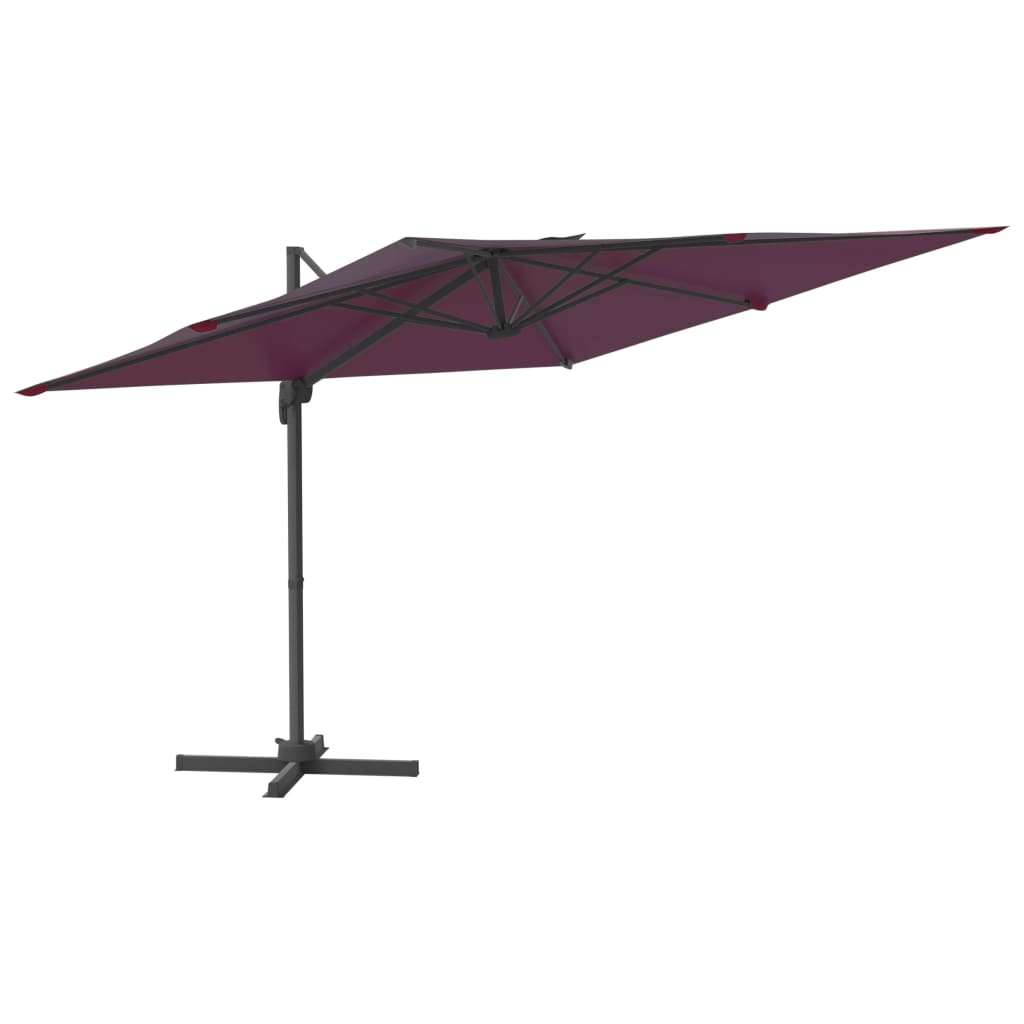 Vidaxl Parasolo galleggiante con illuminazione a LED 400x300 cm Bordeaux rosso