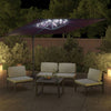 Vidaxl Parasolo galleggiante con illuminazione a LED 400x300 cm Bordeaux rosso