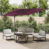 Vidaxl Parasolo galleggiante con illuminazione a LED 400x300 cm Bordeaux rosso