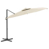 Parasol flotante Vidaxl con techo doble de 300x300 cm de arena blanca