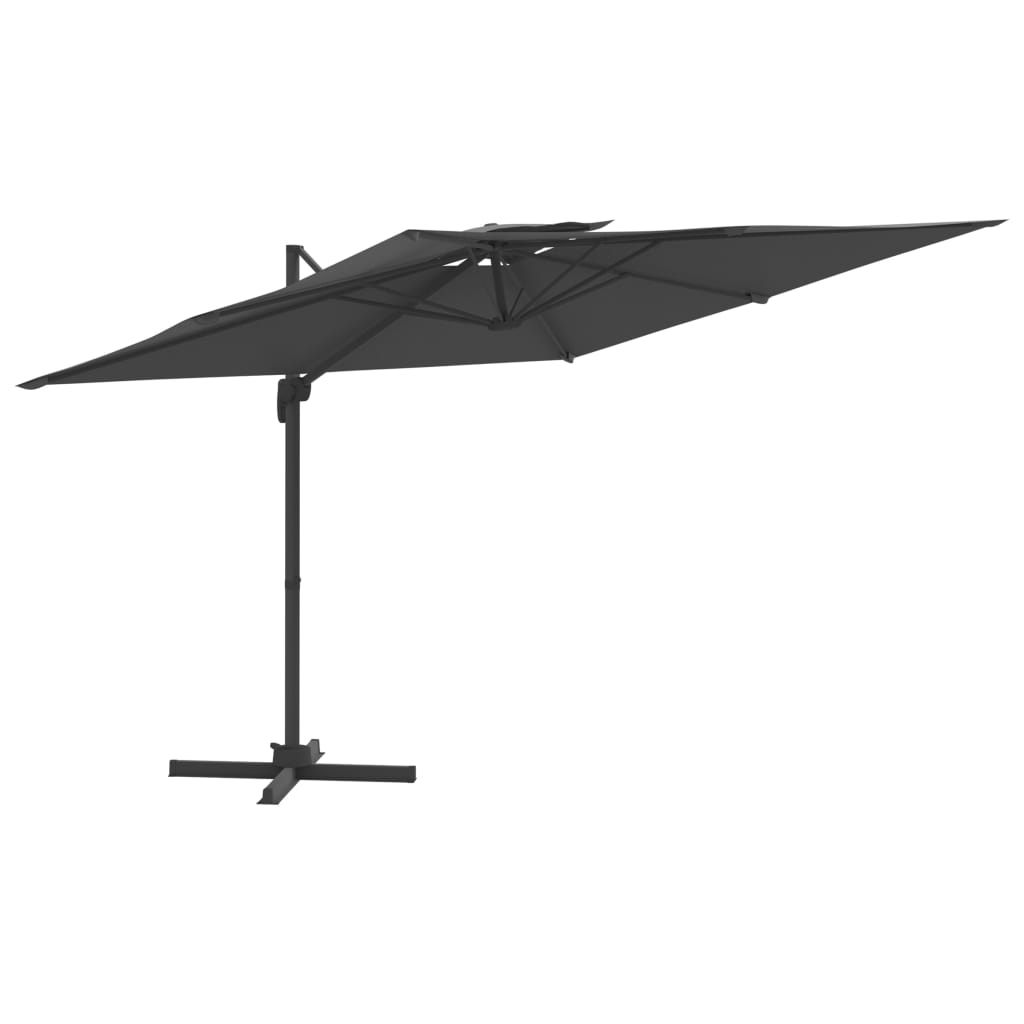 Vidaxl Floating Parasol con antracite a doppio tetto 400x300 cm