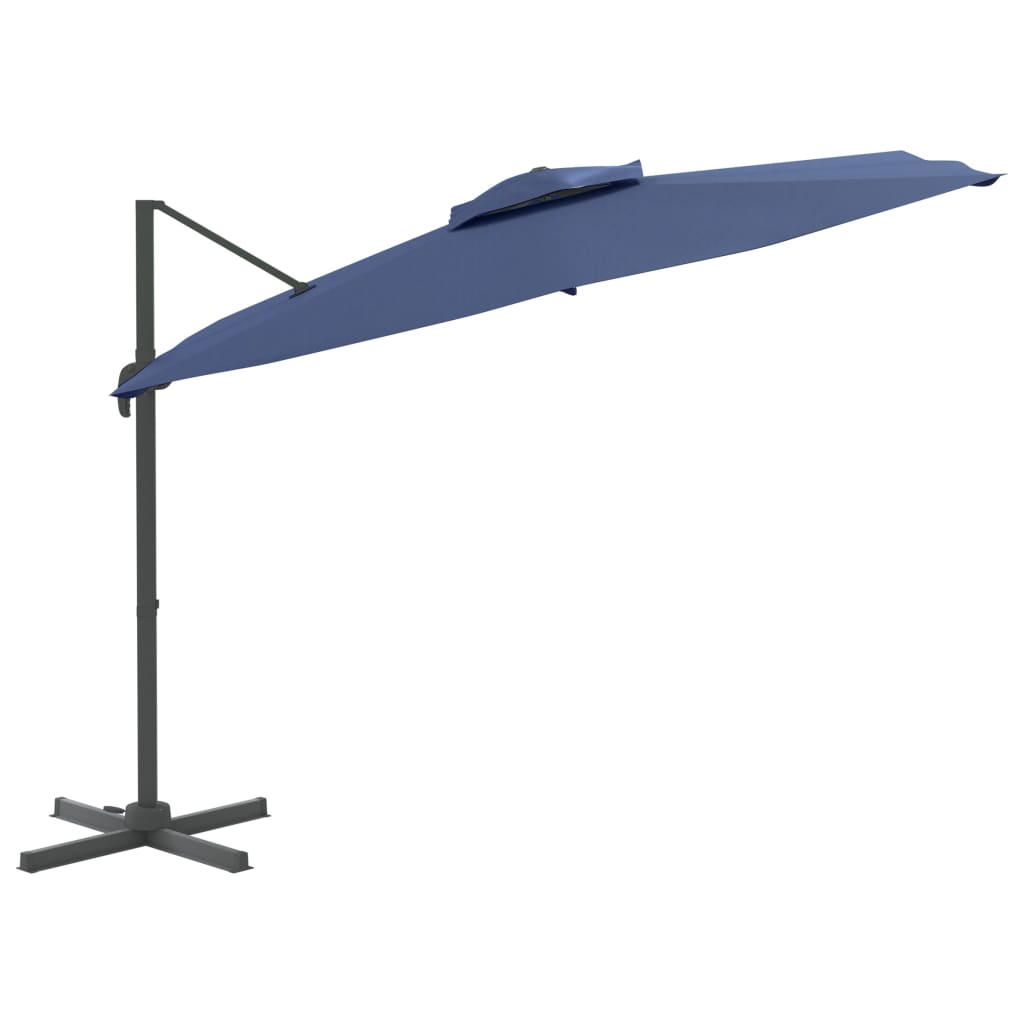 Vidaxl Parasolo galleggiante con doppio top 400x300 cm blu azure