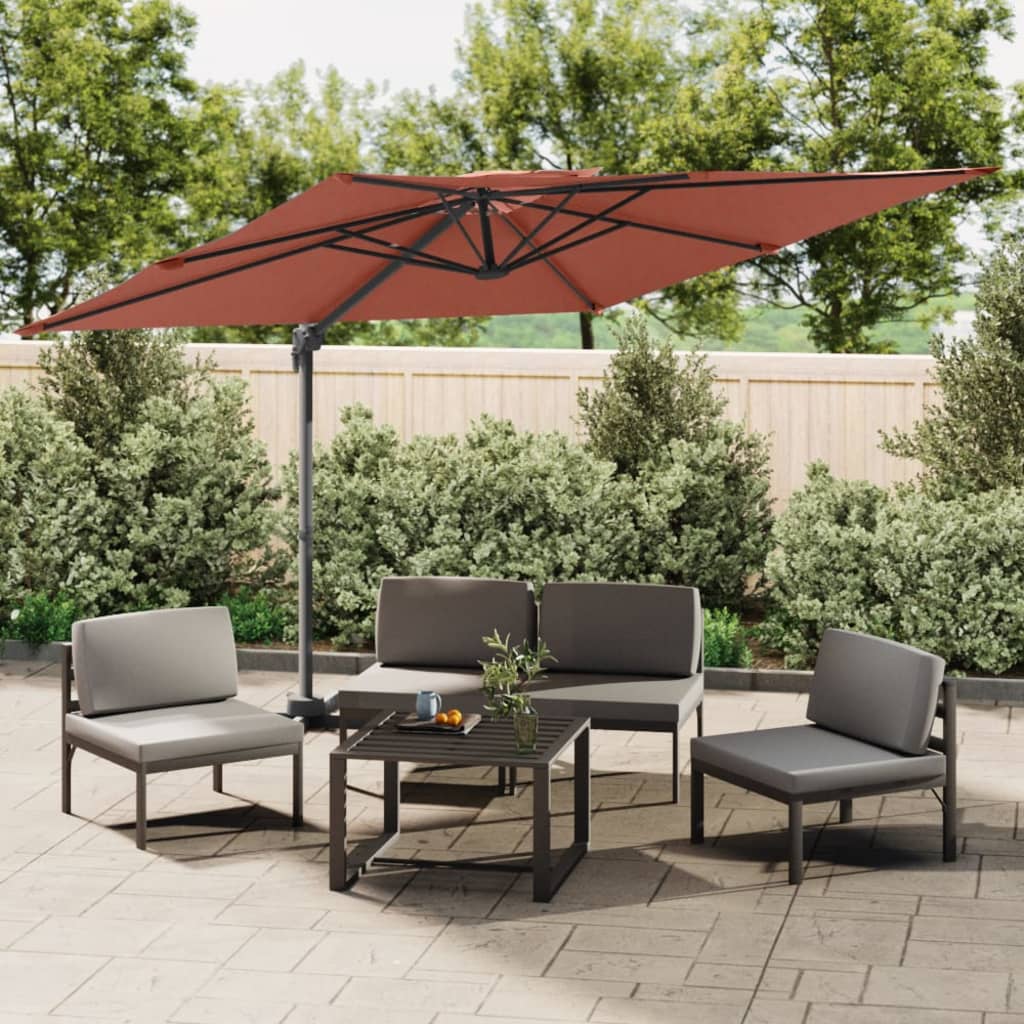 Vidaxl Floating Parasol con doppio top da 300x300 cm Terracotta