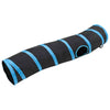 Vidaxl Cat Tunnel S Sappiladele de 122 cm de poliéster negro y azul