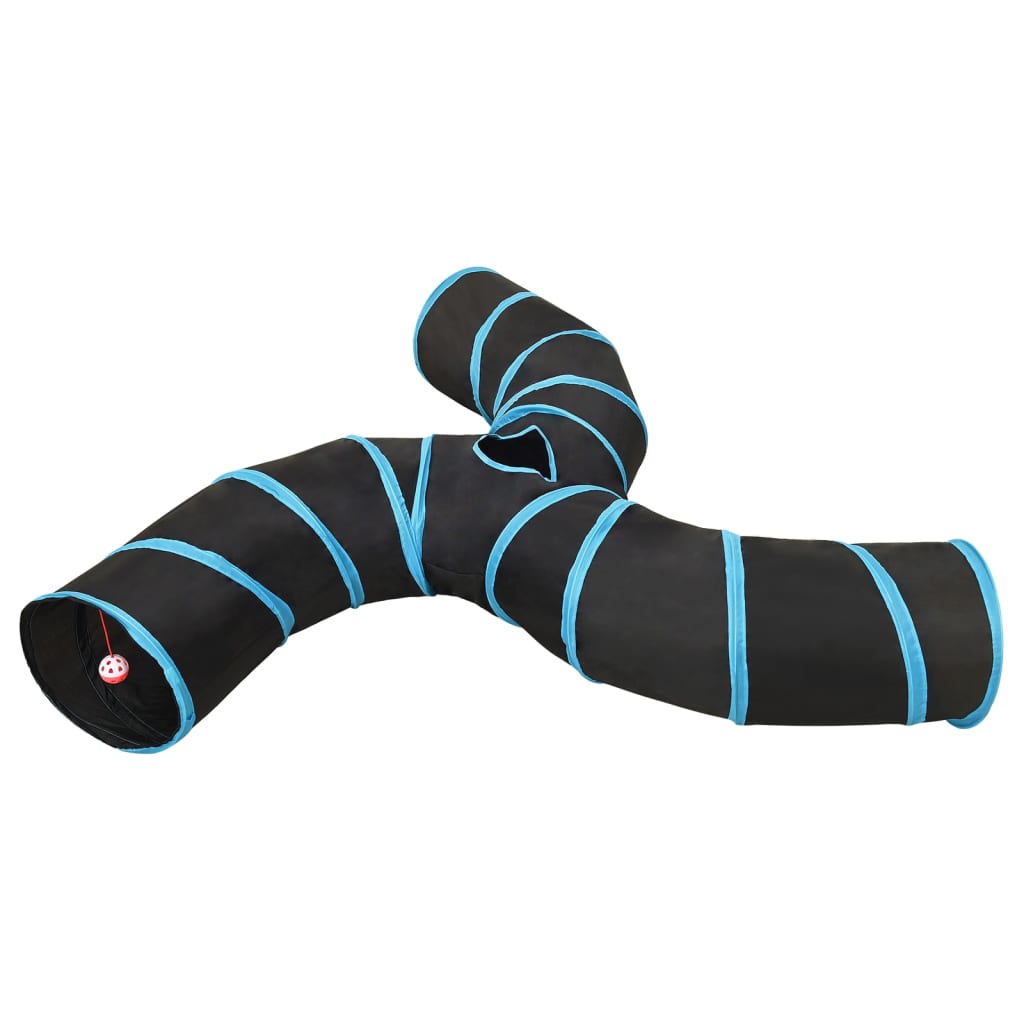 Tunnel per gatti Vidaxx 3 pieghe 25 cm poliestere nero e blu