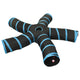VidaXL tunnel per gatti 5 volte 25 cm in poliestere nero e blu