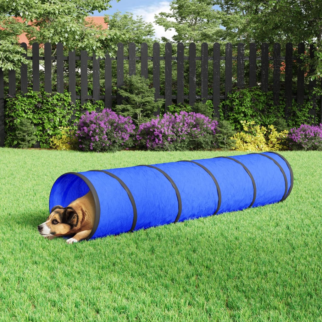 Tunnel di cani Vidaxl Ø 40 x 200 cm poliestere blu