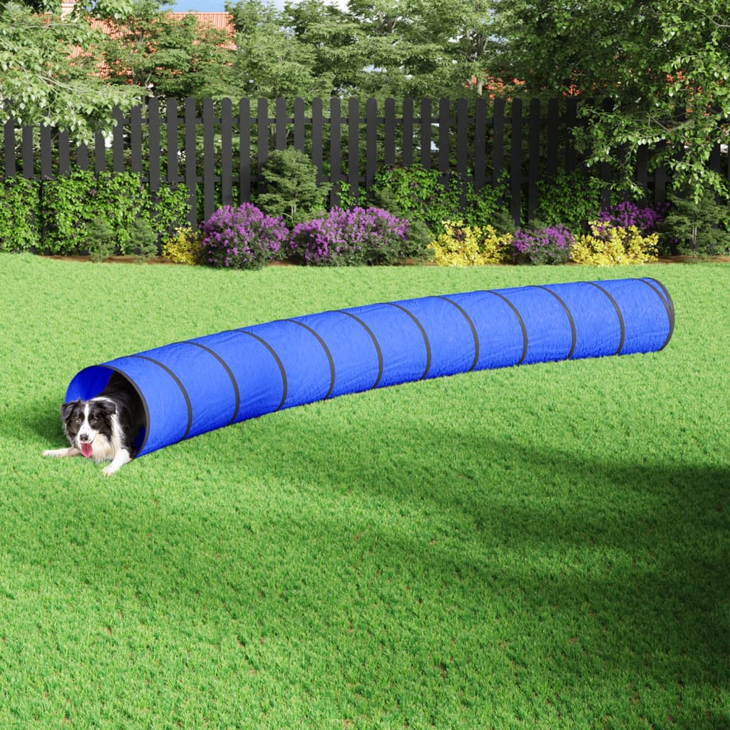 Tunnel di cani Vidaxl Ø 55x500 cm Polyester Blue