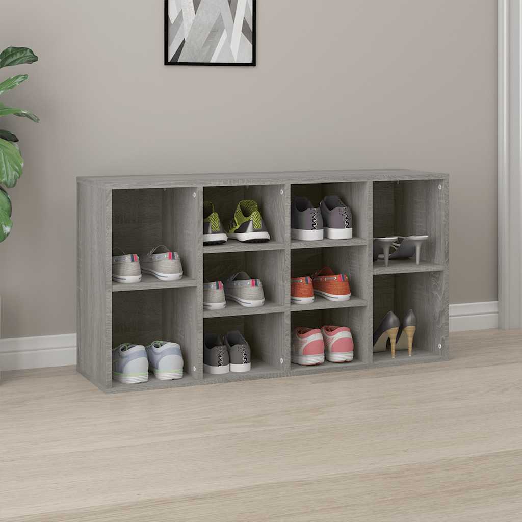 Vidaxx banco zapatero 103x30x55 cm madera contrachapada roble sonoma gris