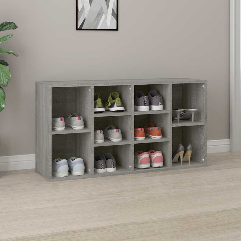 Vidaxl schoenenbank 103x30x55 cm bewerkt hout grijs sonoma eiken