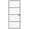 Vidaxl Porta interna 83x201,5 cm in vetro indurito e nero stretto in alluminio