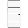 Vidaxl Porta interna 93x201,5 cm in vetro indurito e nero stretto in alluminio