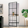 Vidaxl Porta interna 93x201,5 cm in vetro indurito e nero stretto in alluminio