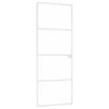 Vidaxl Porta interna 76x201,5 cm in vetro indurito e bianco alluminio