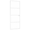 Vidaxl Porta interna 76x201,5 cm in vetro indurito e bianco alluminio