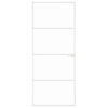 Vidaxl puerta interior 83x201.5 cm de vidrio endurecido y aluminio blanco estrecho
