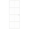 Vidaxl puerta interior 76x201.5 cm de vidrio endurecido y aluminio blanco estrecho