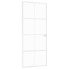 Vidaxl binnendeur 83x201,5 cm gehard glas en aluminium smal wit