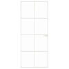 Vidaxl binnendeur 83x201,5 cm gehard glas en aluminium smal wit