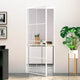 Porta interna Vidaxx 83x201,5 cm vetro temperato e alluminio stretto bianco