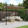 Pérgola VidaXL con techo retráctil 295x292x230 topo