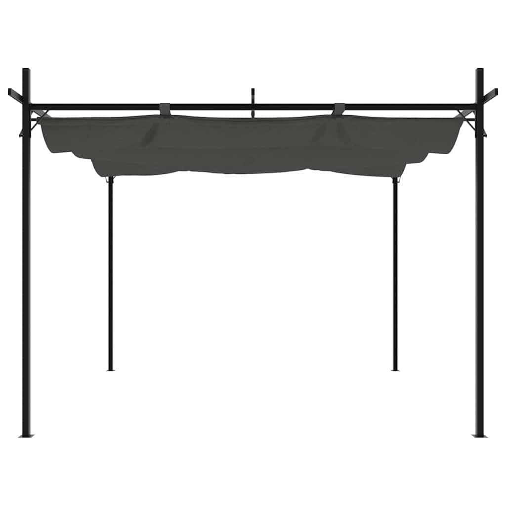 Vidaxl Pergola con techo extensible 295x292x230 antracita