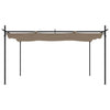 Vidaxl pergola met uitschuifbaar dak 395x292x230 taupe