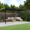 Pérgola VidaXL con techo extensible 395x292x230 antracita