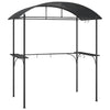 Vidaxl Barbecuepavilion con schede laterali 220x115x230 cm Antracite in acciaio