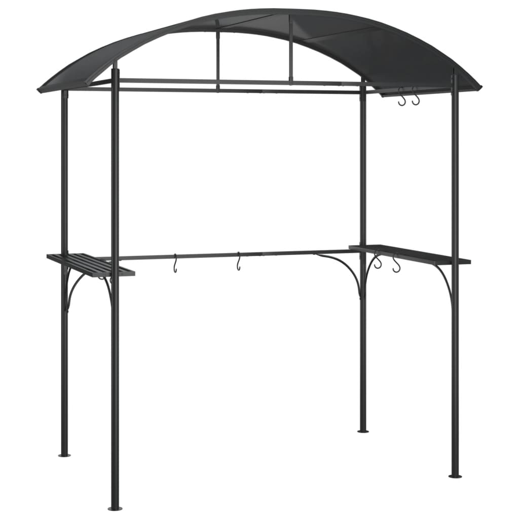 Vidaxl Barbecuepavilion con schede laterali 220x115x230 cm Antracite in acciaio
