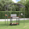 Vidaxl Barbecuepavilion con schede laterali 220x115x230 cm Antracite in acciaio