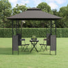 Arbor Vidaxl con techo 300x300x270 cm de acero antracita