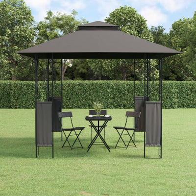 Vidaxl Arbor con tetto 300x300x270 cm in acciaio antracite -lorato