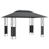 Arbor Vidaxl con techo 400x300x270 cm de acero antracita
