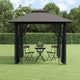 Vidaxl Arbor con pareti laterali 300x300x270 cm in acciaio antracite -Collorato