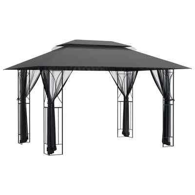 Vidaxl Arbor con pareti laterali 400x300x270 cm in acciaio antracite -Collorato