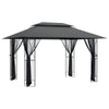 Vidaxl Arbor con pareti laterali 400x300x270 cm in acciaio antracite -Collorato