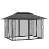 Vidaxl Arbor con pareti laterali 400x300x270 cm in acciaio antracite -Collorato