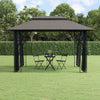 Vidaxl Arbor con pareti laterali 400x300x270 cm in acciaio antracite -Collorato