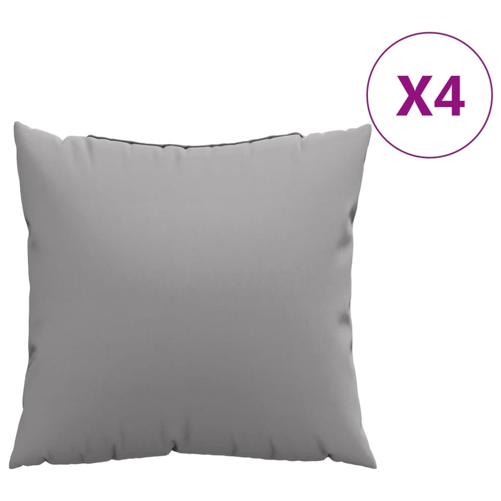 Cojines de sofá Vidaxl 4 ST 40x40 cm de tela gris