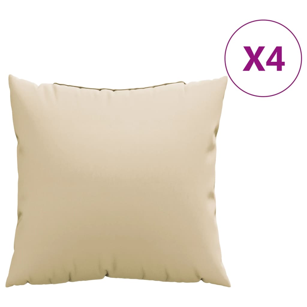 Vidaxl Bank Cushions 4 ST 40x40 cm Fabric beige