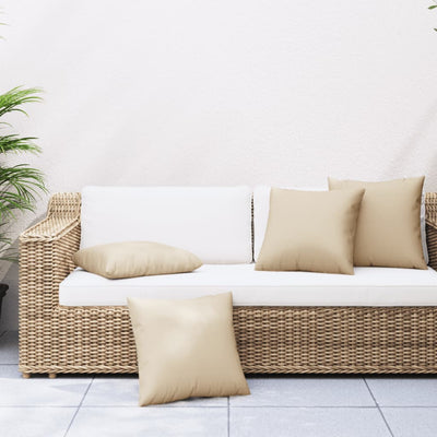Vidaxl Bank Cushions 4 ST 40x40 cm Fabric beige